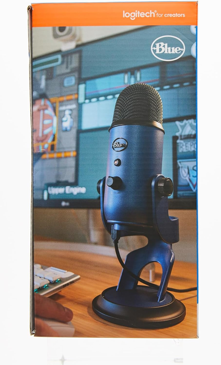 Logitech for Creators Yeti USB Microphone for Gaming, Streaming, Podcasting, Twitch, Youtube, Discord, Recording for PC and Mac, 4 Polar Patterns, Studio Quality Sound, Plug & Play-Midnight