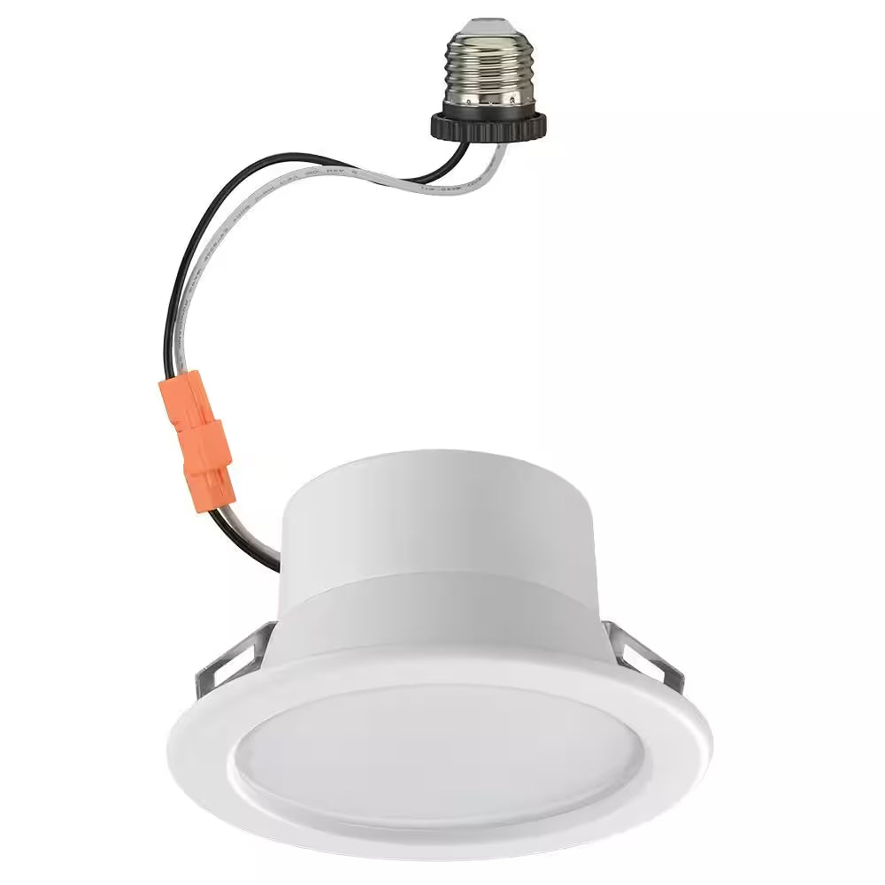 4 In. SMART Integrated LED Recessed Light Trim Wireless Powered by Hubspace Adjustable CCT New Construction Remodel