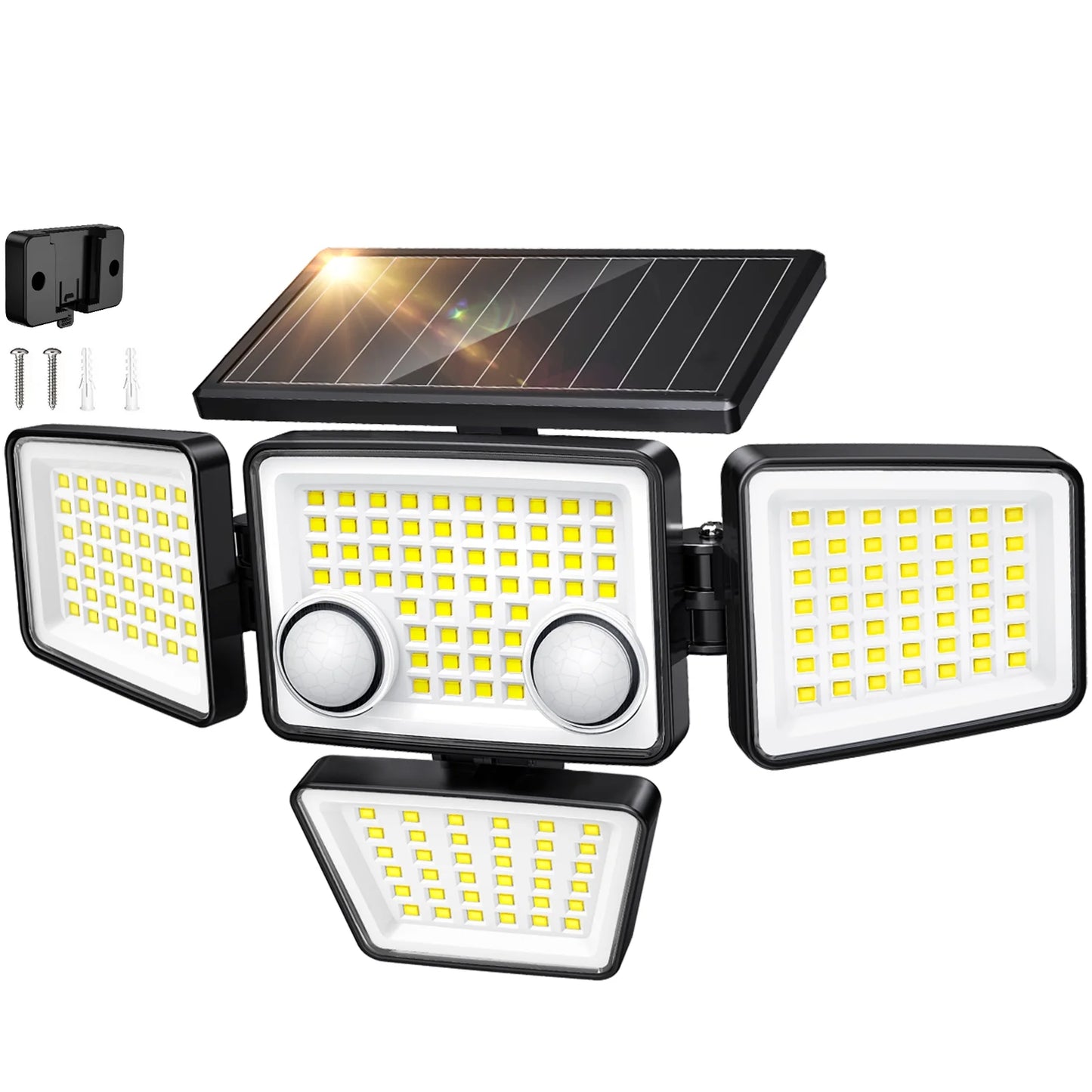 Outdoor Solar Lights - 3000LM 188 LED Motion Sensor Lights Waterproof Solar Flood Security Lights for Backyard Yard Patio