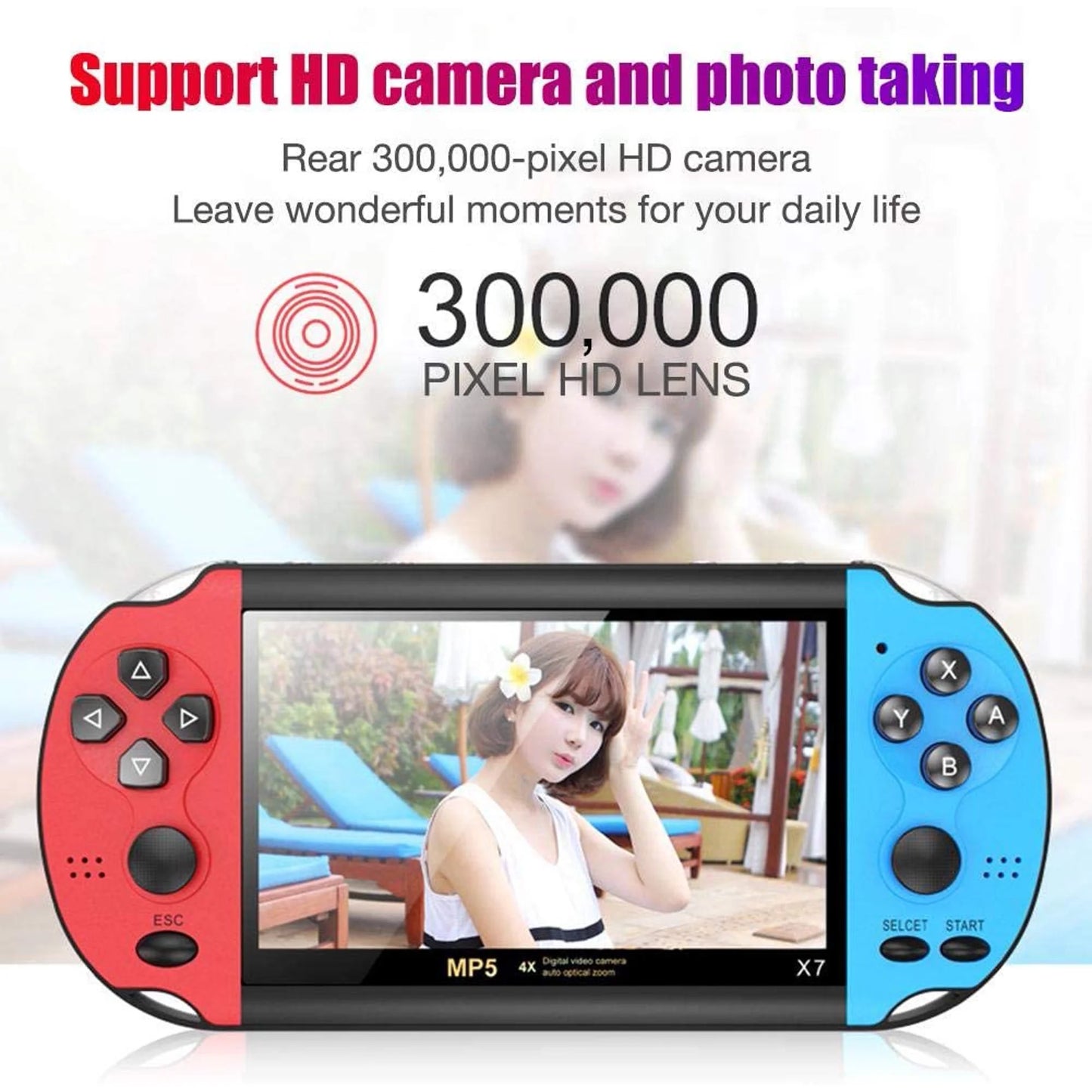 Portable Handheld Game Console Classic Retro Video Game Support TF Card Capacity 1GB-64GB with Multimedia Functions