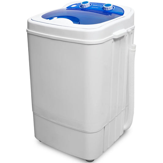 Portable Washing Machine for Apartments, Dorms, and Tiny House with 8.8 Lb Capacity, 250W Power, Wash and Spin Cycles, Includes Drainage Hose