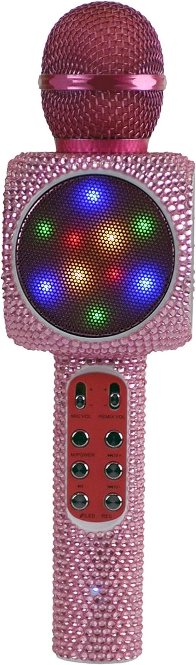 Sing-Along Bling Bluetooth Karaoke Microphone and Bluetooth Stereo Speaker All-In-One (Silver Bling)