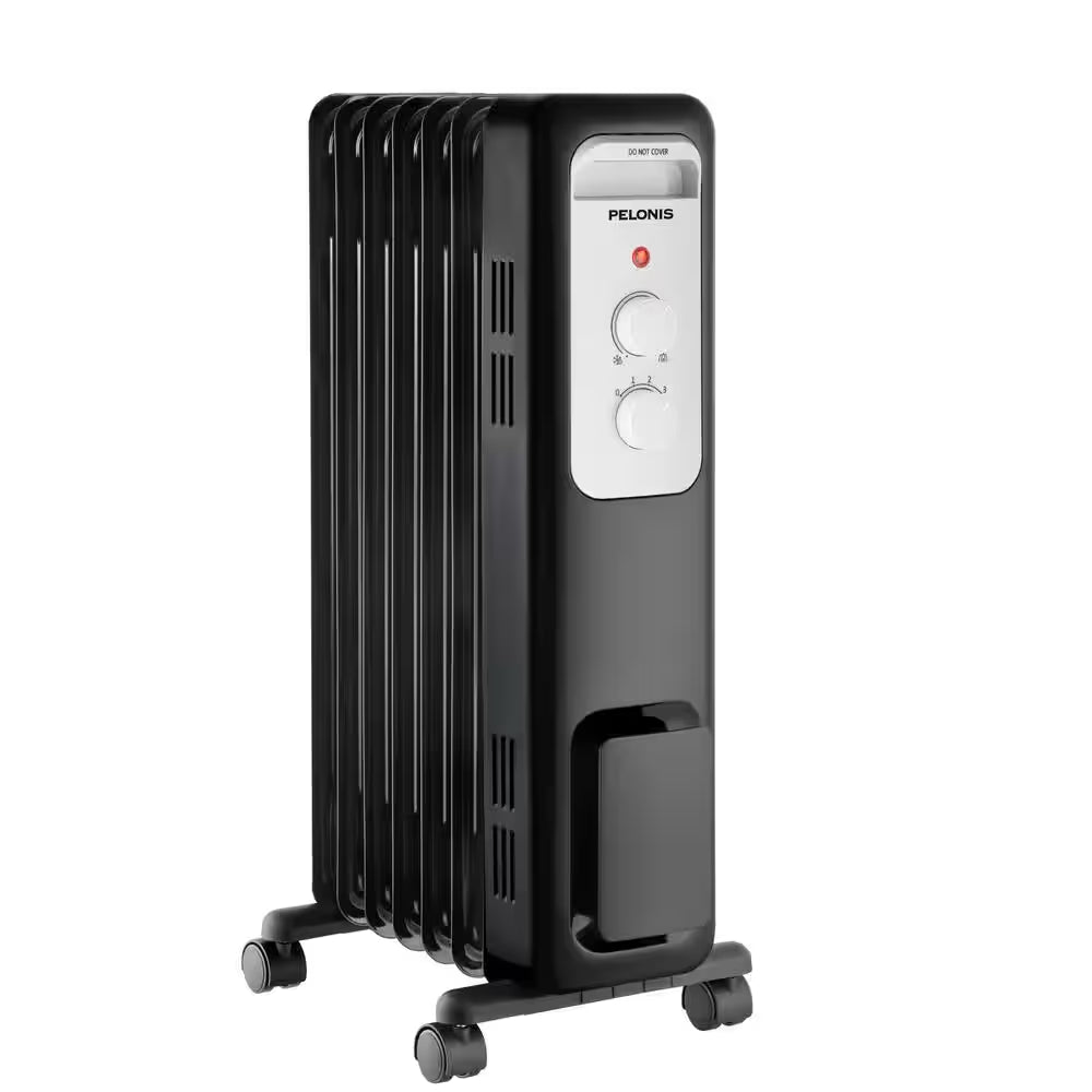 1,500-Watt Oil-Filled Radiant Electric Space Heater with Thermostat