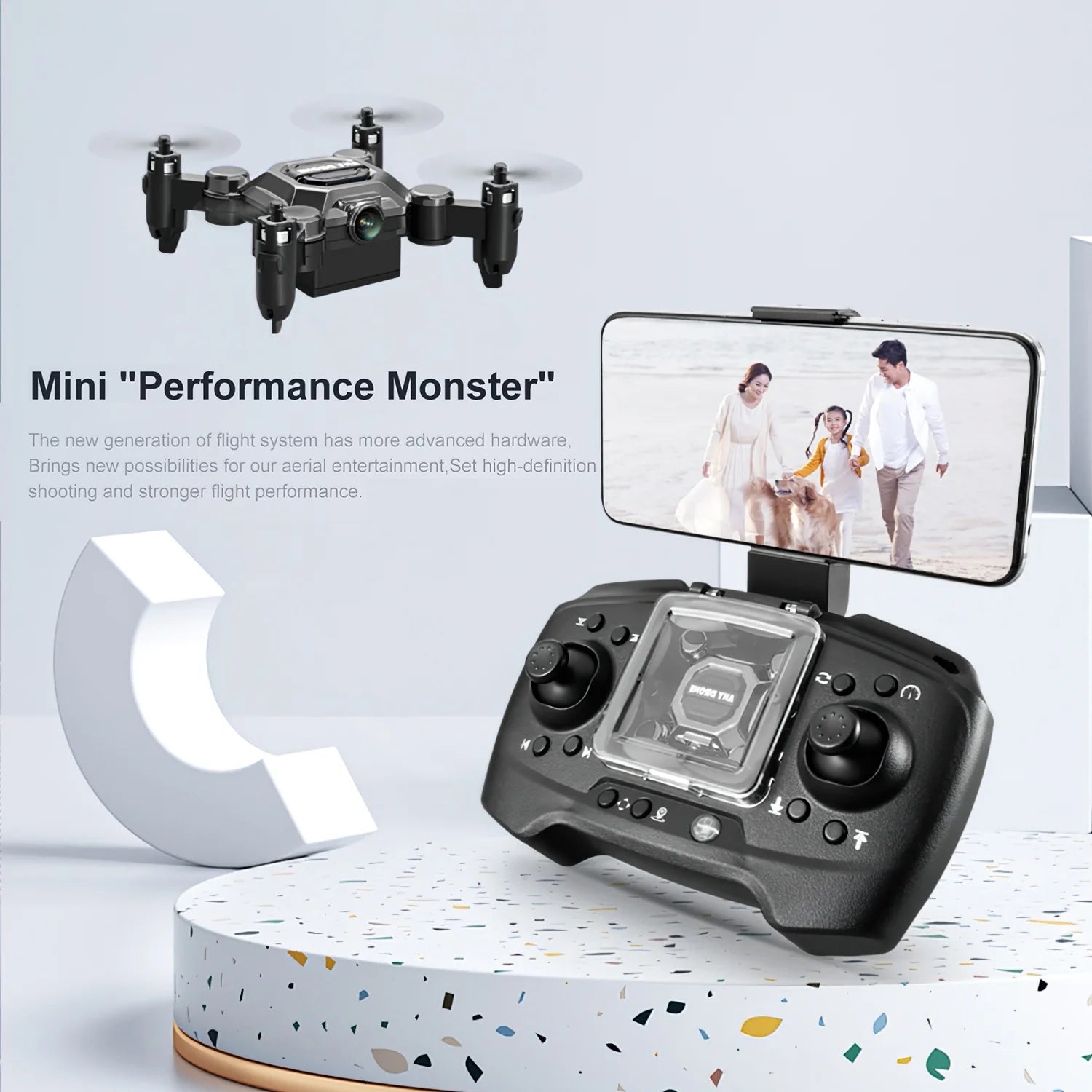 Mini Drone with 4K HD Camera for Kids and Adults, FPV Foldable Quadcopter with 360 Flip,Trajectory Flight