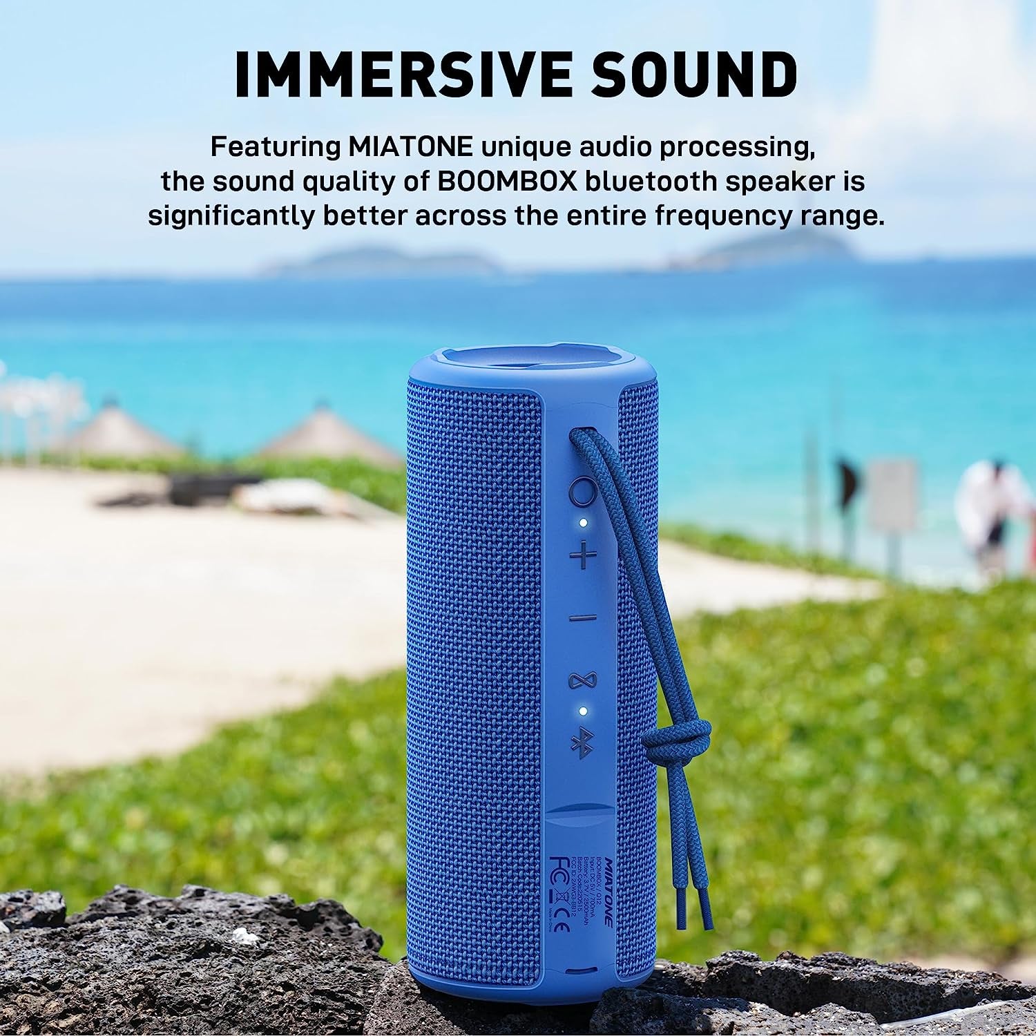 Outdoor Portable Bluetooth Speakers Wireless Speaker Waterproof - Blue