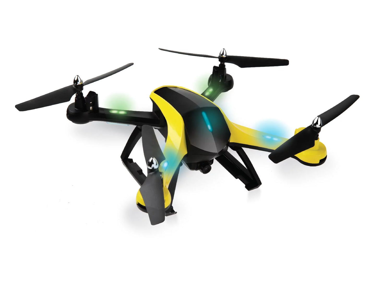 VTI Skytracker GPS Aerial Camera Drone, 1000Ft Range, Live Streaming, Black and Yellow, Sized 12" X 5" X 11.5"