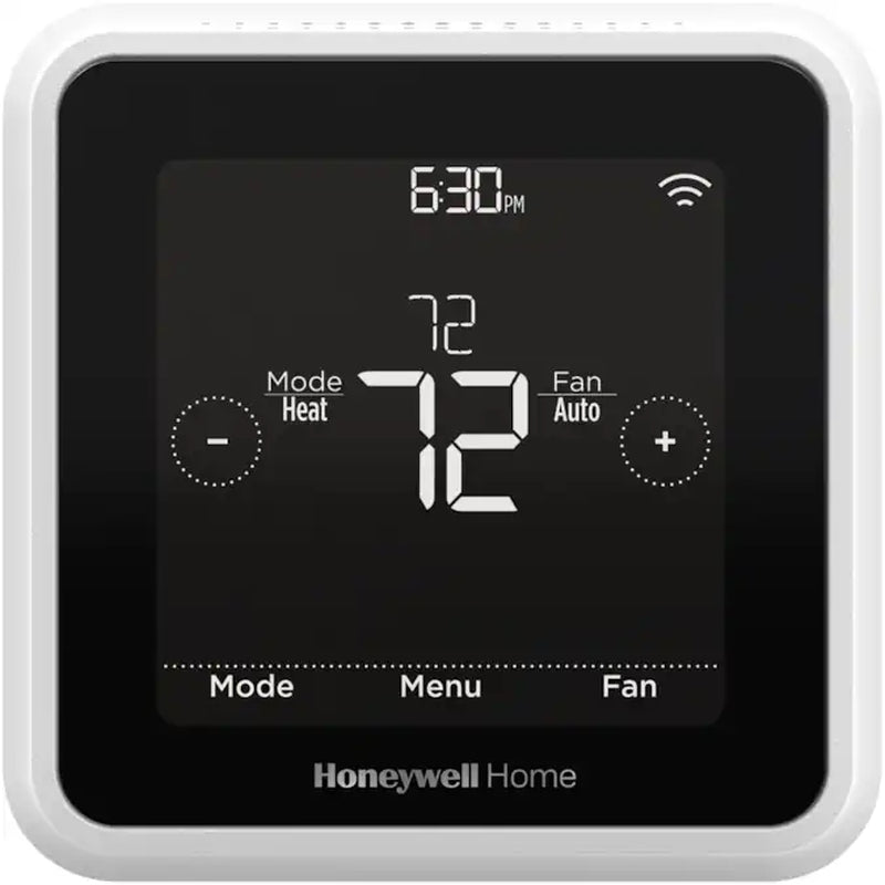 Black/White Smart Thermostat with Wi-Fi Compatibility