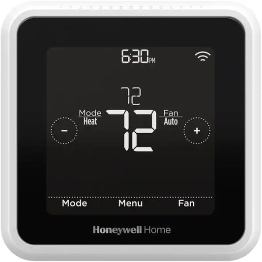 Black/White Smart Thermostat with Wi-Fi Compatibility