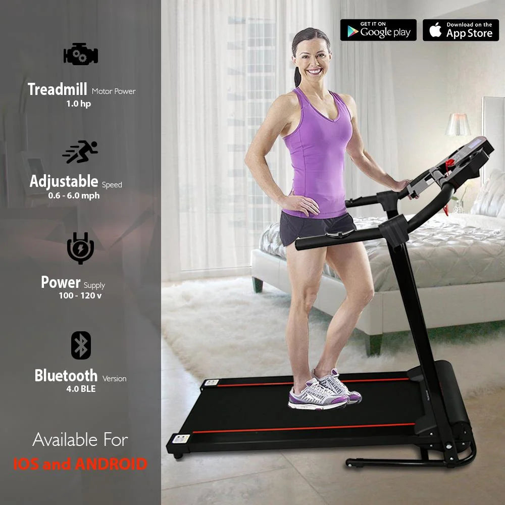 Foldable Treadmill Home Fitness Equipment with LCD for Walking & Running 57.32 Pounds