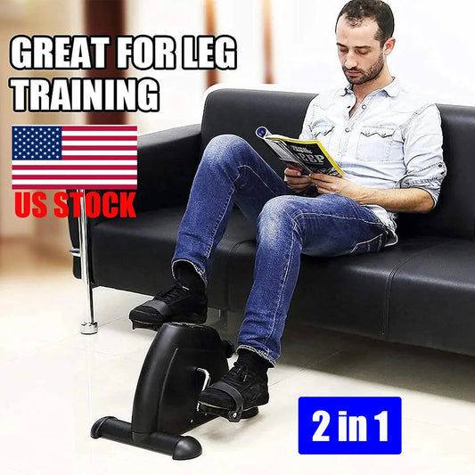 Pedal Exercise Bike,Under Desk Elliptical Bicycle Trainer with LCD Display,For Indoor Home Gym Cycle,Leg Arm Workout