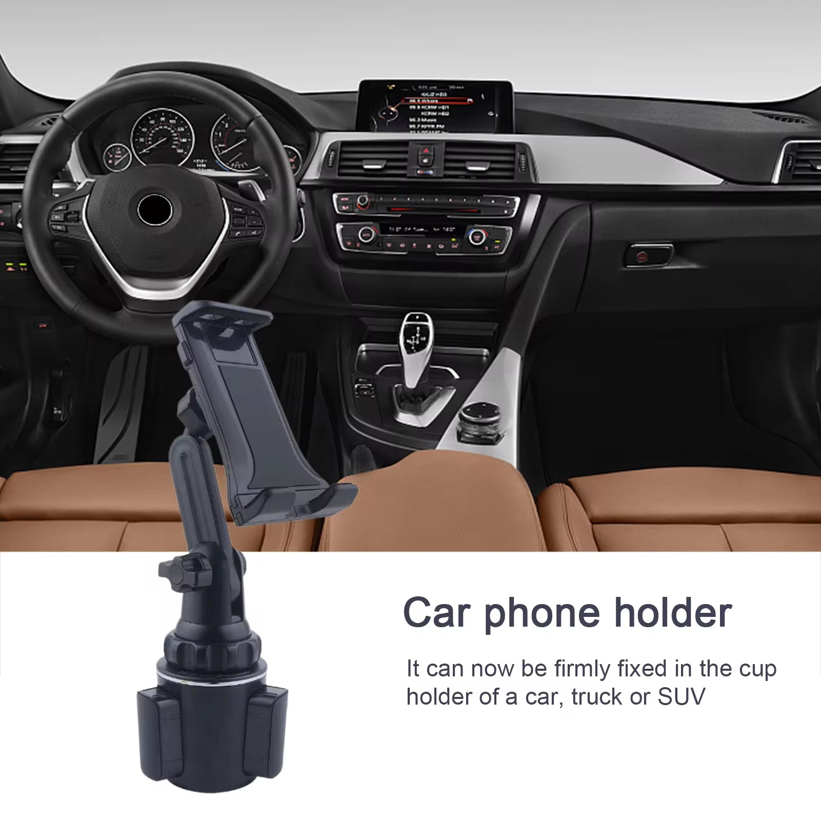 Car Phone Holder Mobile Phone Holder for Car Car Phone Mount 360 Degree Rotation Car Accessories for Car Truck Boat Van Vehicle