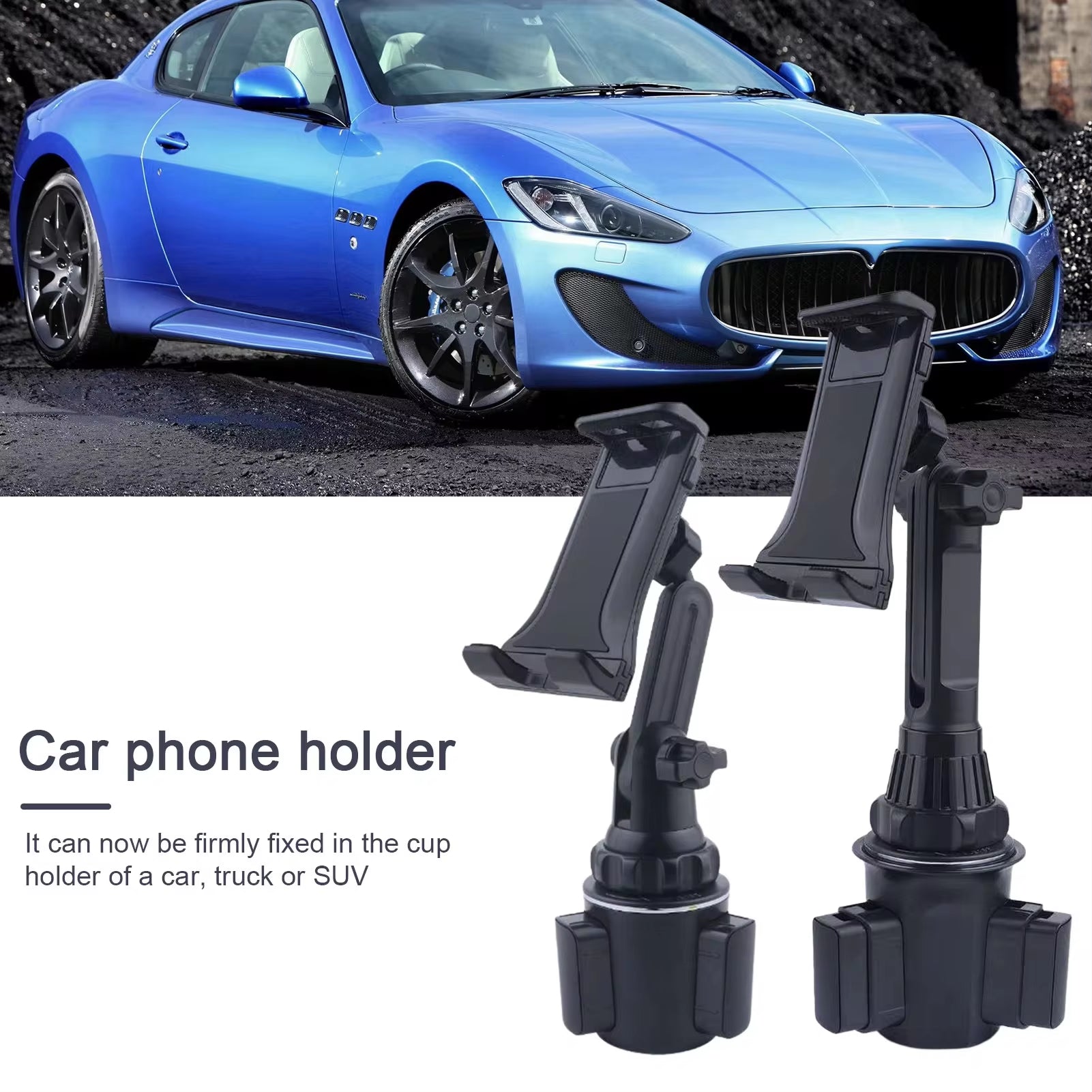 Car Phone Holder Mobile Phone Holder for Car Car Phone Mount 360 Degree Rotation Car Accessories for Car Truck Boat Van Vehicle