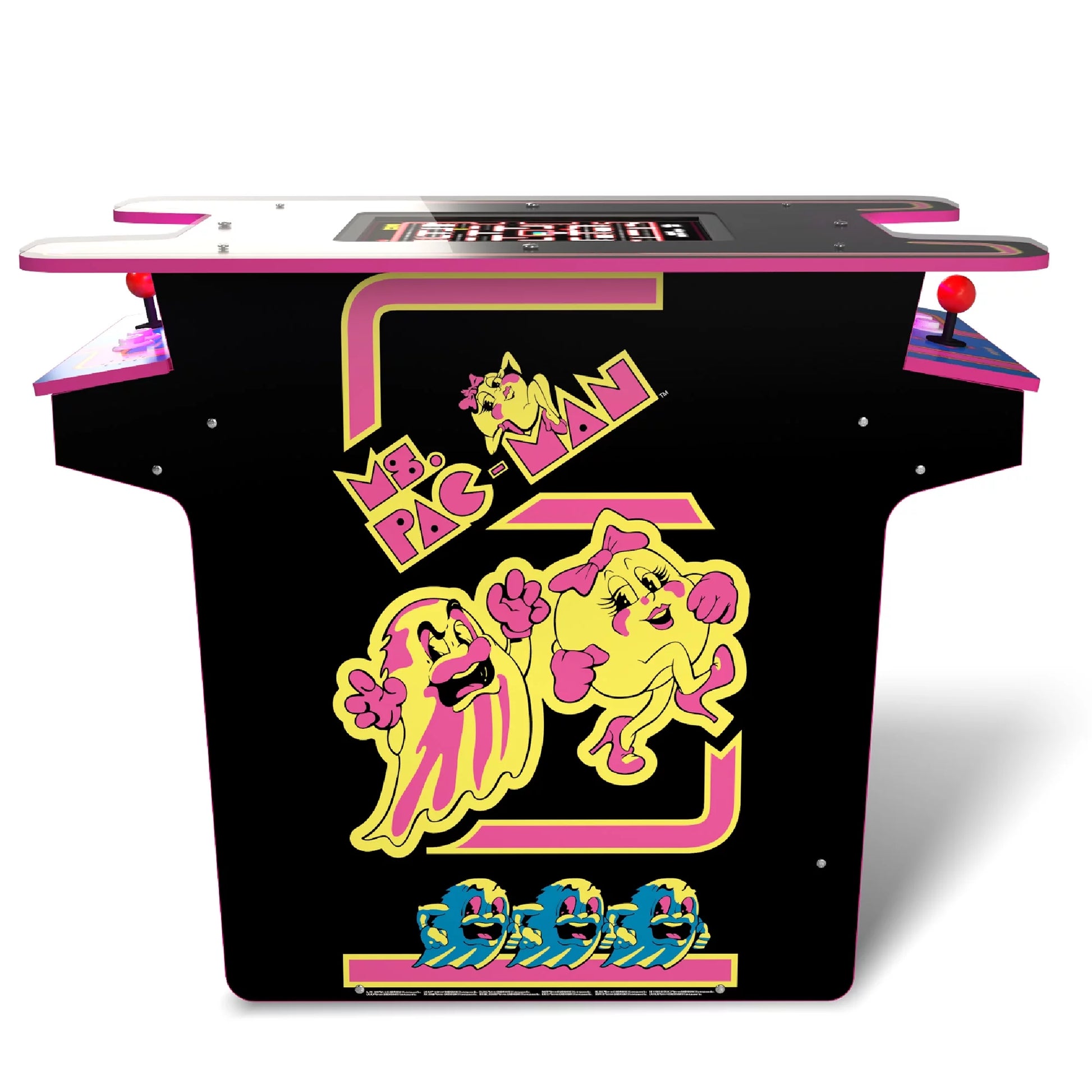 Ms. PAC-MAN Head-To-Head Arcade Table with 12 Games in 1, Black