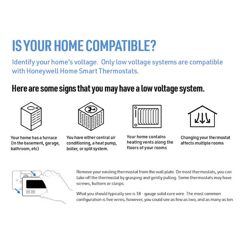 Black/White Smart Thermostat with Wi-Fi Compatibility