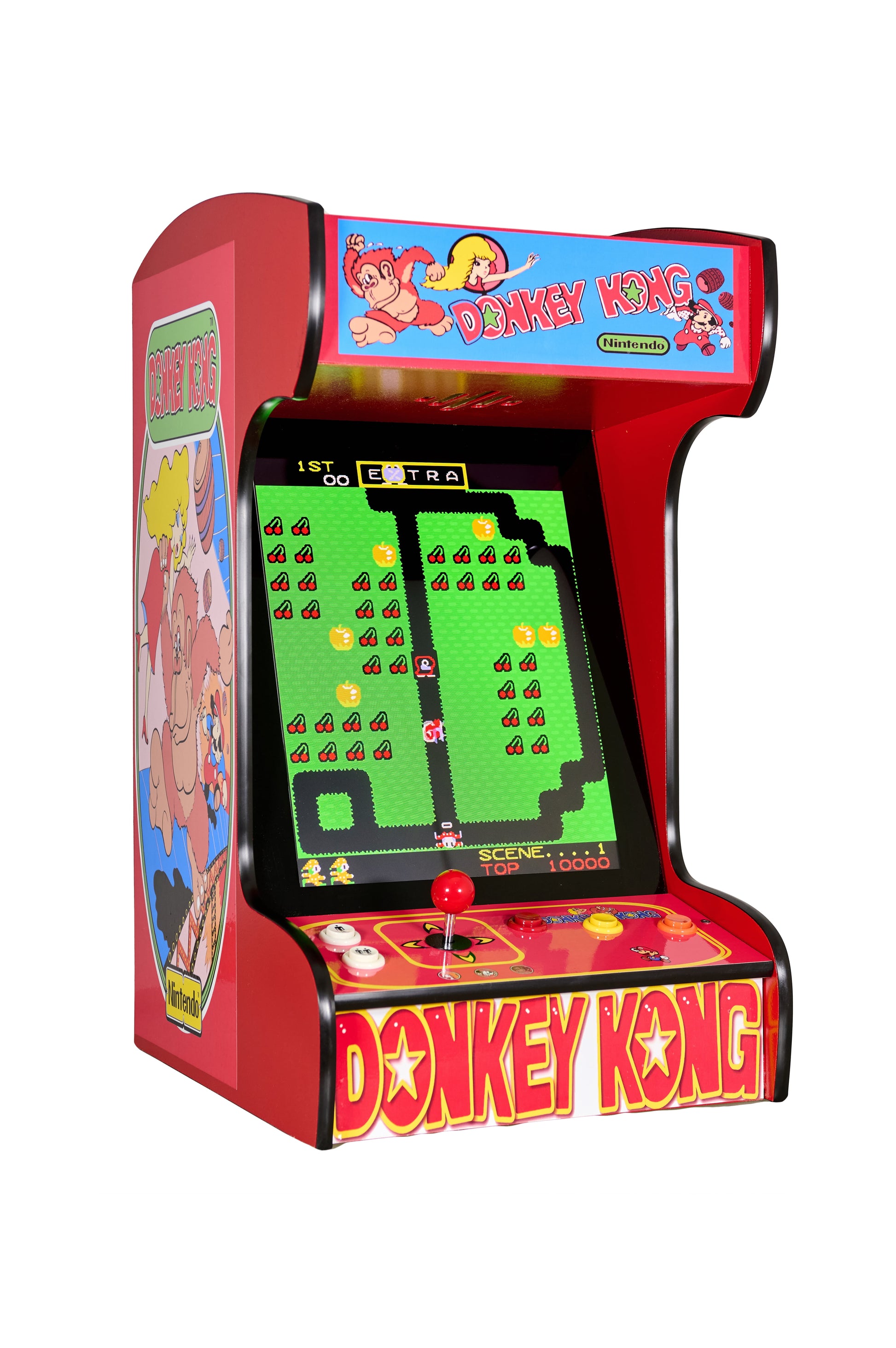 Arcade Factory 412 Classic Games Arcade Console, Donkey Kong Art Red