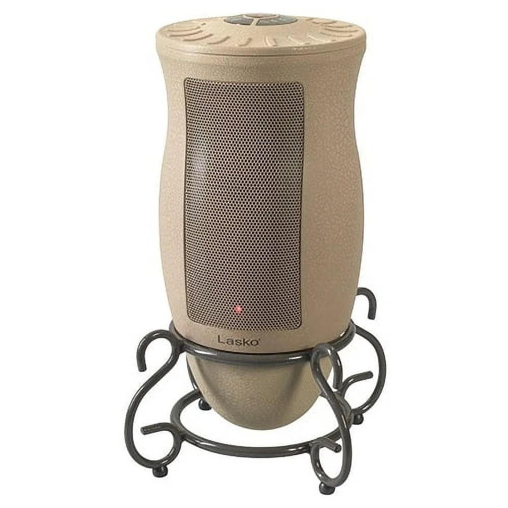 16" 1500W Designer Series Ceramic Electric Space Heater with Remote, Beige, 6435, New