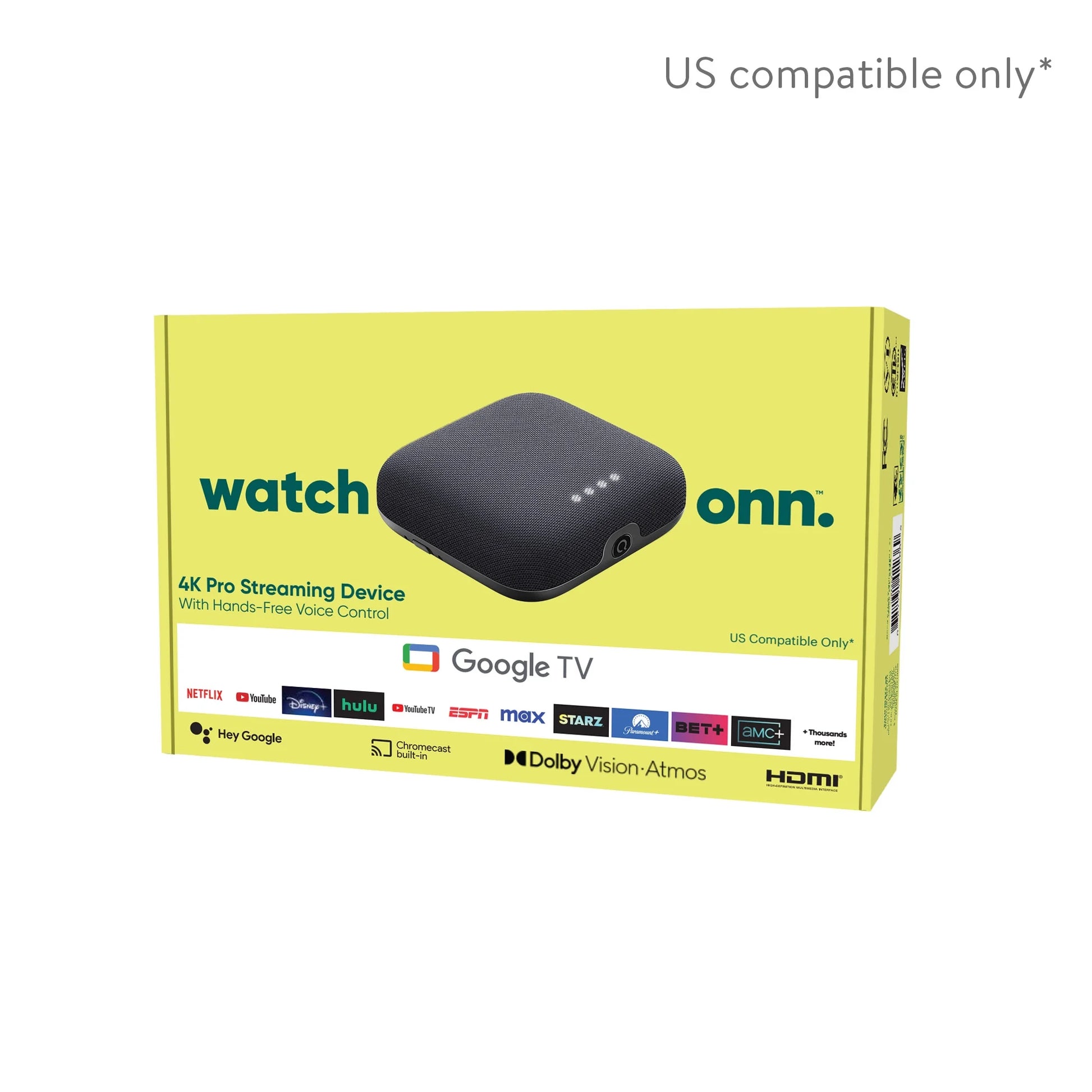 Google TV 4K Pro Streaming Device (New, 2024), 4K UHD Resolution, Dolby Vision & Dolby ATMOS, Hands-Free Voice Control, Smart Hub