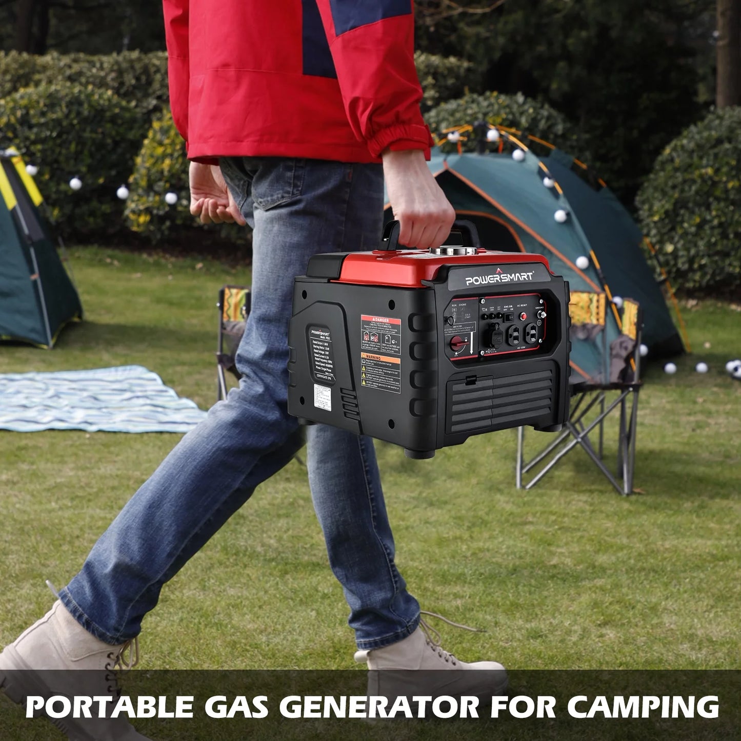 1500W Gas Inverter Generator with Recoil Start: Portable & Quiet Solution for Camping & Home