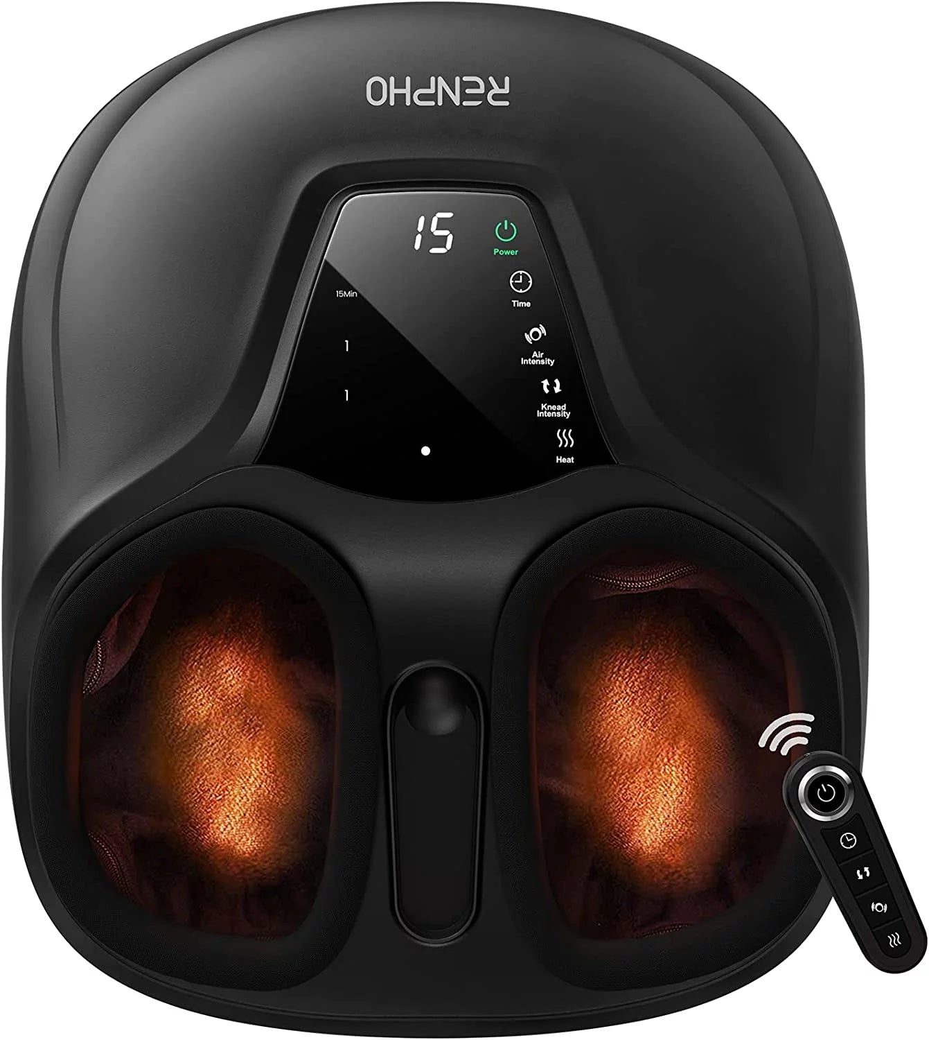 Compact Foot Massager Machine with Remote, Heat Relives Tired Muscles & Plantar Fasciitis,Gift