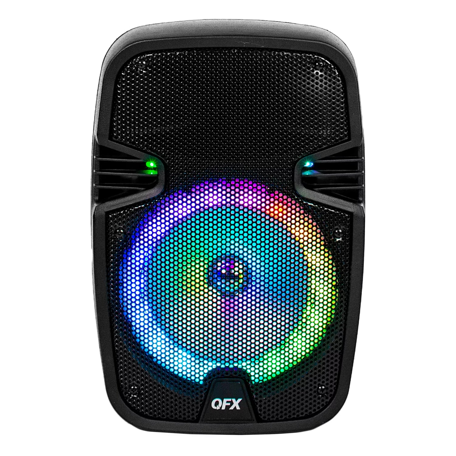 PBX-8074 8” BLUETOOTH RECHARGEABLE SPEAKER with LED PARTY LIGHTS, INCLUDES WIRED MICROPHONE and REMOTE