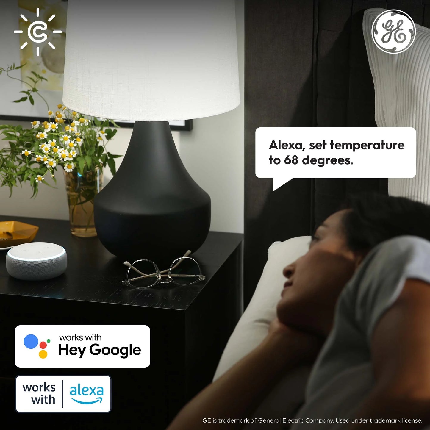 GE CYNC Smart Thermostat, Programmable, Bluetooth and Wi-Fi Enabled, Alexa and Google Home Compatible, Touchscreen (1 Pack)