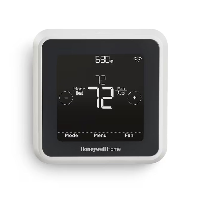 Black/White Smart Thermostat with Wi-Fi Compatibility