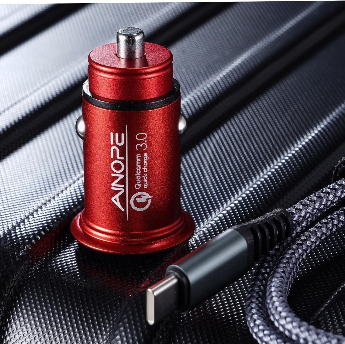 USB C Car Charger Super Mini All Metal 54W Fast USB Car Charger PD&QC 3.0 Dual Port Car Adapter Compatible with Iphone 15 Pro Max 14 13 12 11 Pro Max XR XS Max 8 Galaxy S21/20-Red