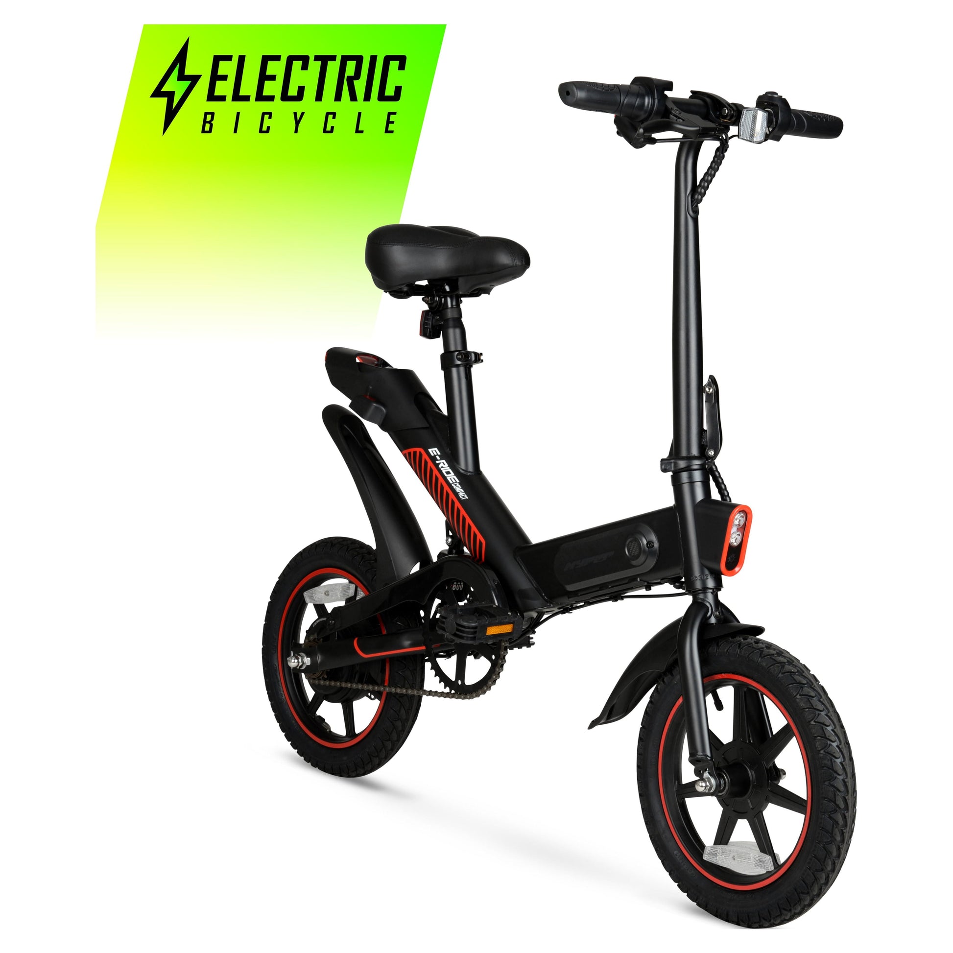 14" 36V Foldable Compact Electric Bike W/Throttle, 350W Motor, Recommended Ages 14 Years and Up