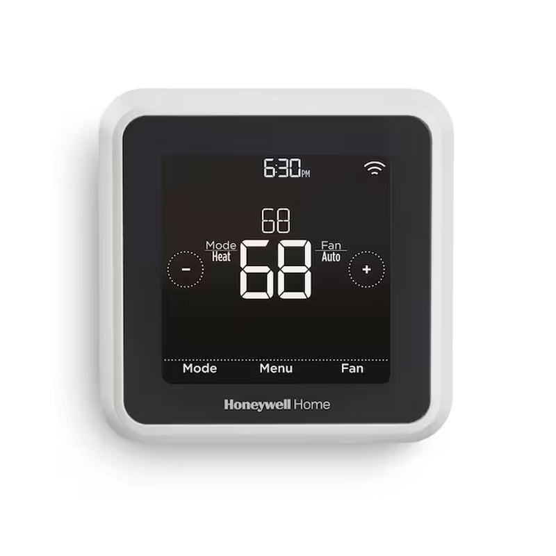 Black/White Smart Thermostat with Wi-Fi Compatibility