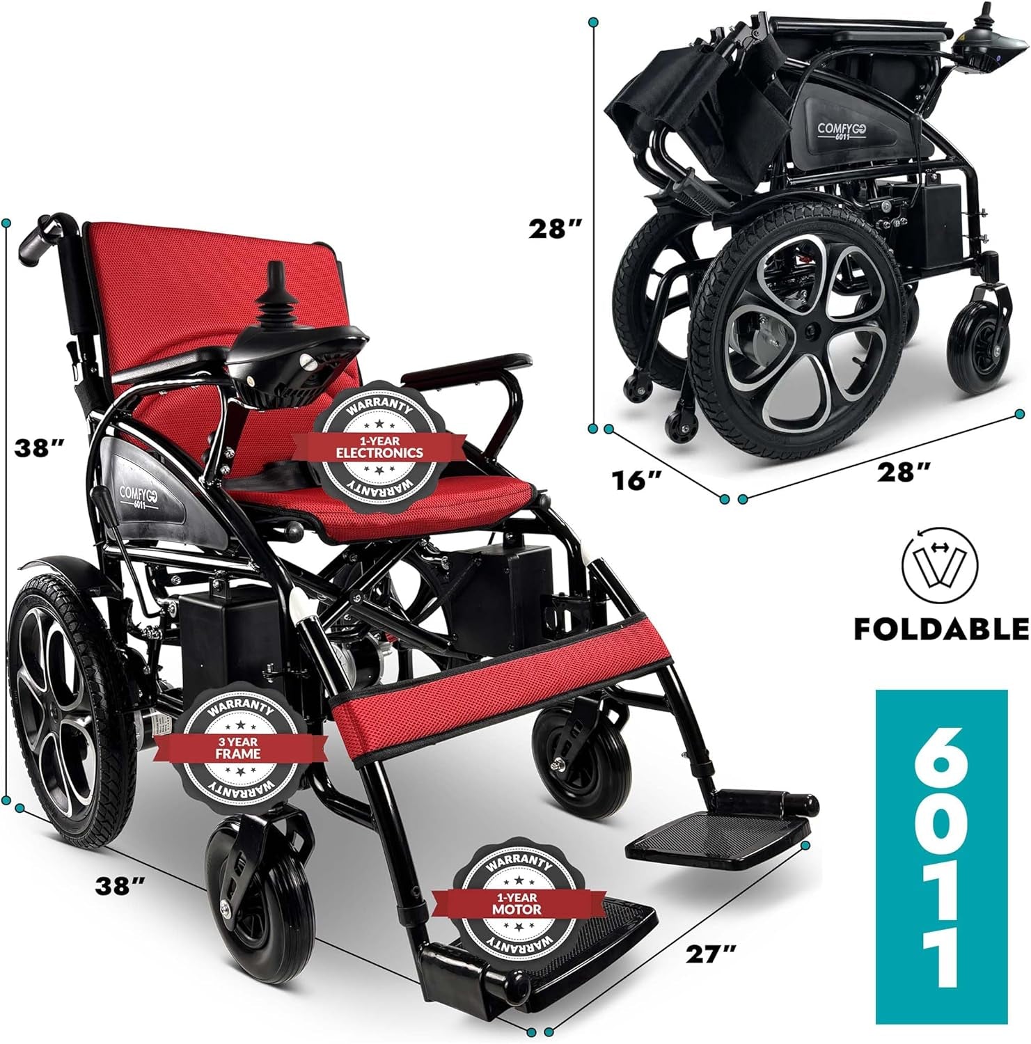 Majestic Electric Wheelchairs for Adults,Portable Lightweight Folding Wheelchair,Motorized Wheelchairs for Seniors,Durable Wheel Chair,Foldable Motor Wheelchair,Silla De Ruedas Para Adultos