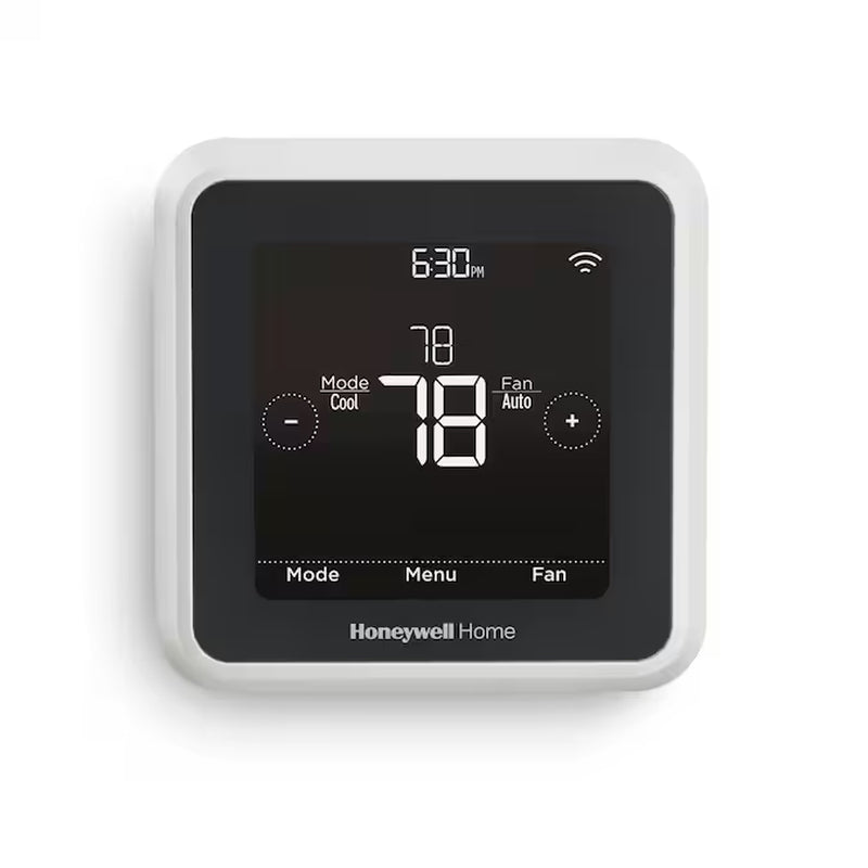 Black/White Smart Thermostat with Wi-Fi Compatibility