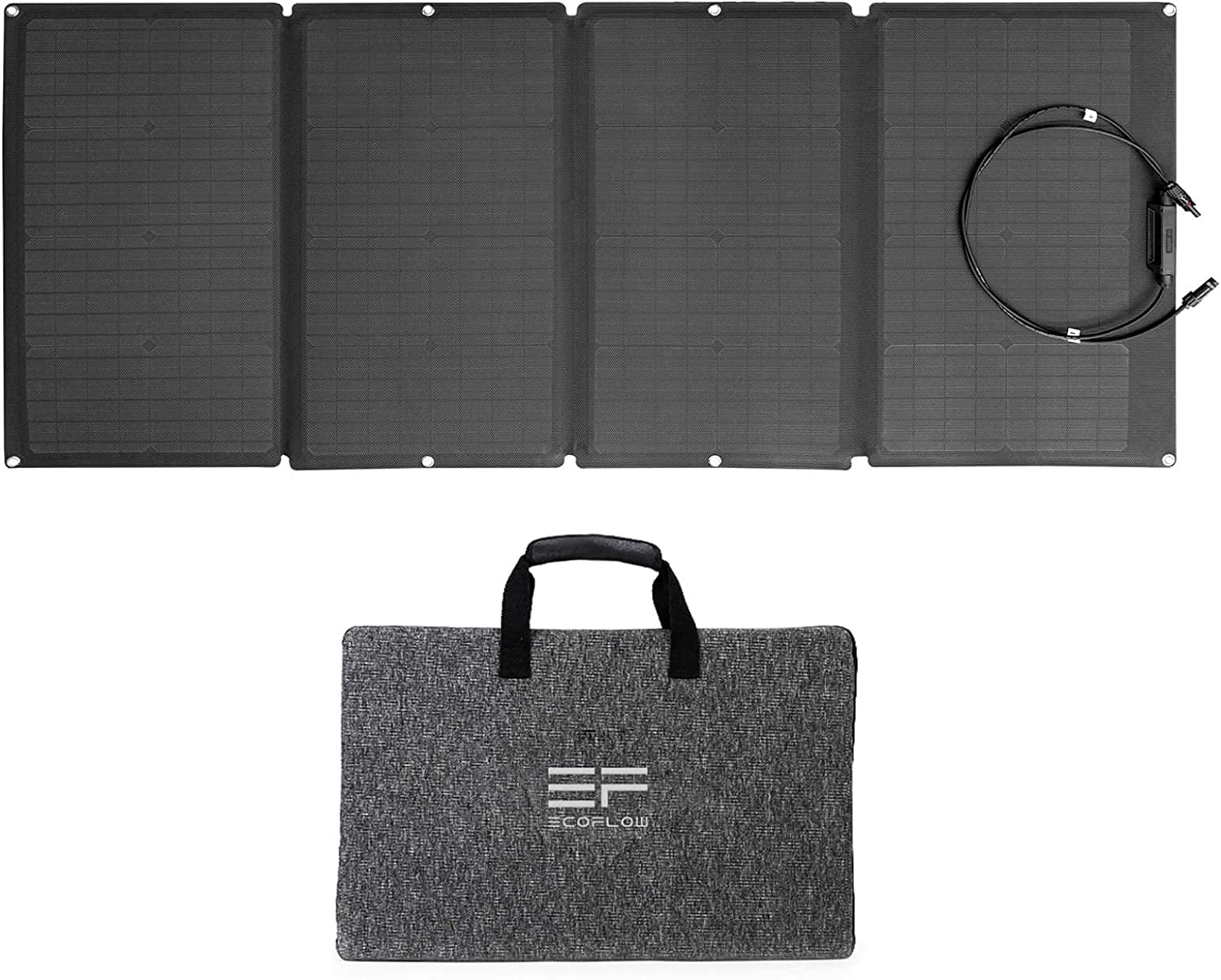 160W Portable Solar Panel for Power Station, Foldable Solar Charger with Adjustable Kickstand, Waterproof IP67 for Outdoor Camping,Rv,Off Grid System